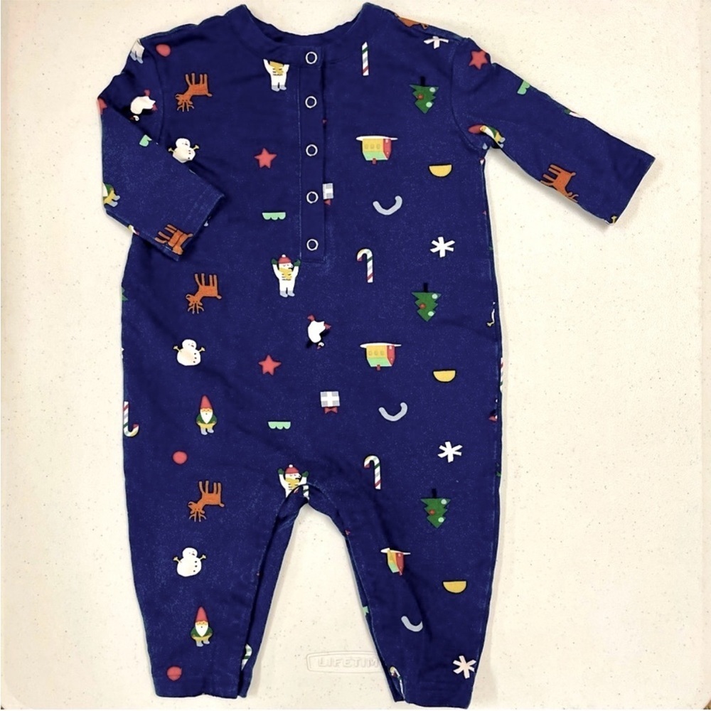 Hanna Andersson Holiday Romper Boys 6-12M 70 cm Girls Christmas Festive Friends